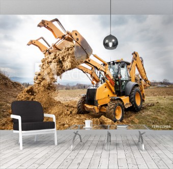 Picture of Prace ziemne  na budowie wykonywane kopark